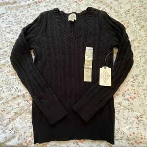 Black V Neck Sweater Pullover